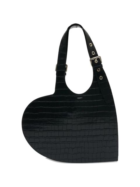 Coperni Croco heart tote shoulder bag - Black - zdjęcie produktu nr 1