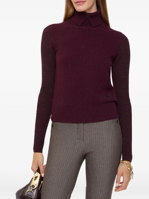 Burberry EKD-patch roll-neck sweater - Red - zdjęcie produktu nr 2