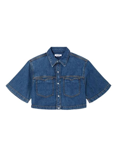 RE/DONE short-sleeve pocket crop shirt - Blue - zdjęcie produktu nr 1