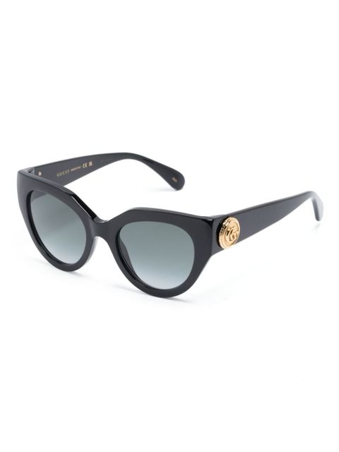Gucci Eyewear logo-plaque cat eye-frame sunglasses - Black - zdjęcie produktu nr 2