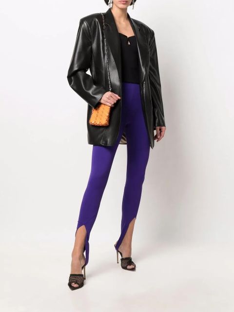 The Attico high-waisted stirrup leggings - Purple
