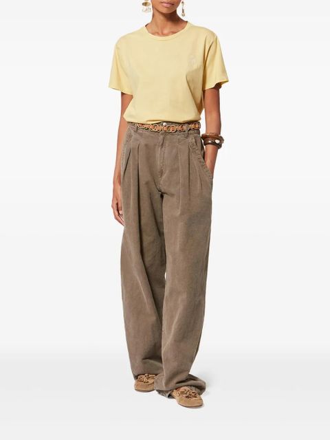 MARANT ÉTOILE Aby crew-neck T-shirt - Yellow - zdjęcie produktu nr 2