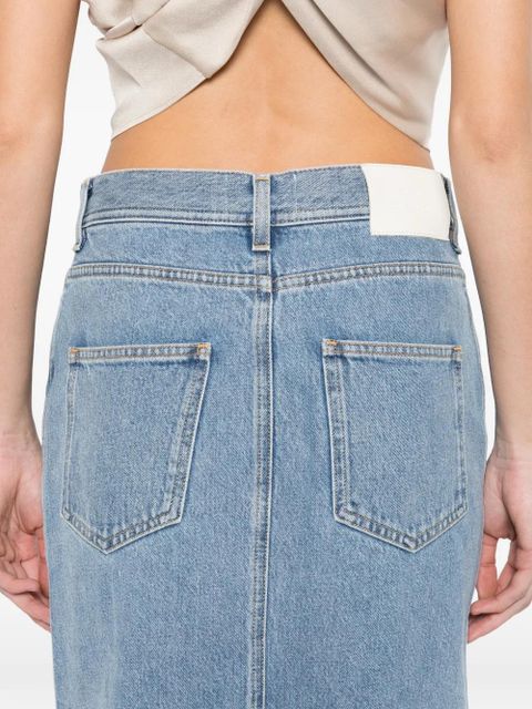 LouLou de Saison front-slit denim skirt - Blue