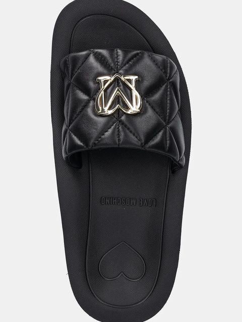 Love Moschino klapki skórzane - zdjęcie produktu nr 1