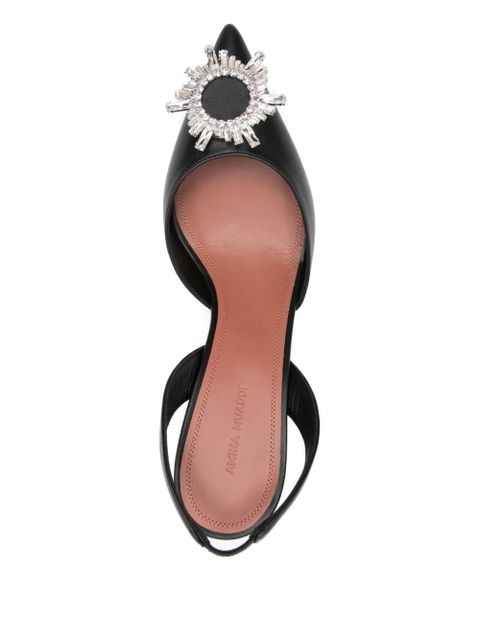 Amina Muaddi 70mm Begum embellished-detail pumps - Black
