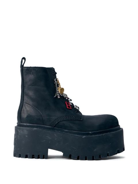 Balenciaga charm-embellished platform ankle boots - Black - zdjęcie produktu nr 1