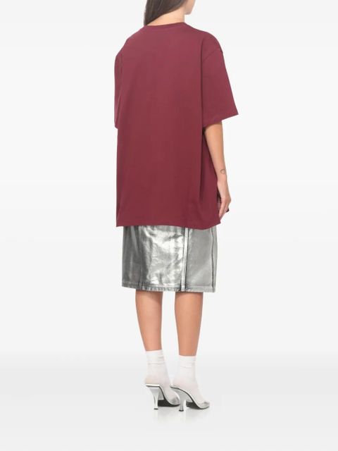 The Attico side-split T-shirt - Red