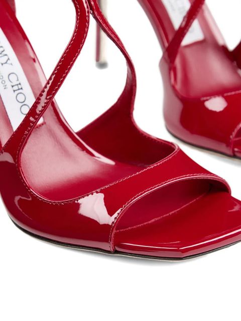 Jimmy Choo 95mm Azia leather sandals - Red