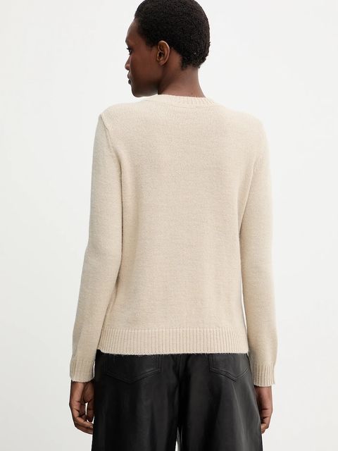 Weekend Max Mara sweter z wełną NITRA damski kolor beżowy 2525366292600