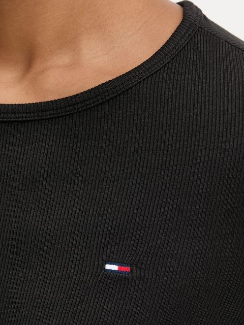 Tommy Jeans longsleeve kolor czarny DW0DW21568