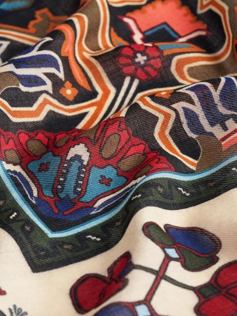 TOTEME Winter geometric blanket wool scarf - Red - zdjęcie produktu nr 2