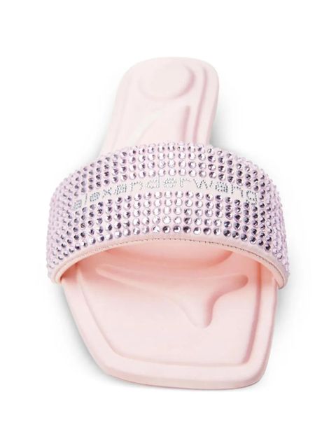 Alexander Wang VY crystal-embellished slides - Pink
