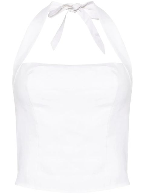 Reformation Malika linen top - White - zdjęcie produktu nr 1