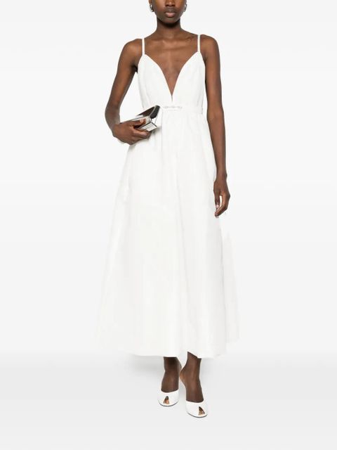 Maje V-neck crystal-embellishment midi dress - White - zdjęcie produktu nr 2