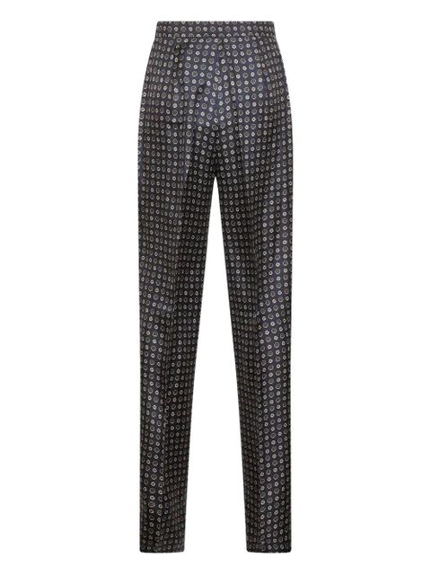 Max Mara geometric-print trousers - Blue - zdjęcie produktu nr 2