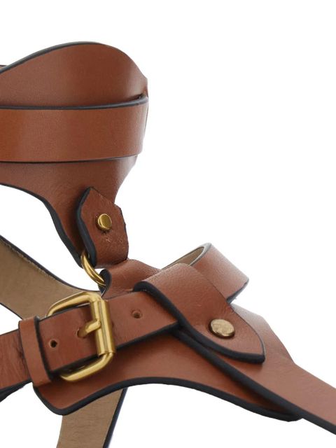 ISABEL MARANT Eveen leather sandals - Brown