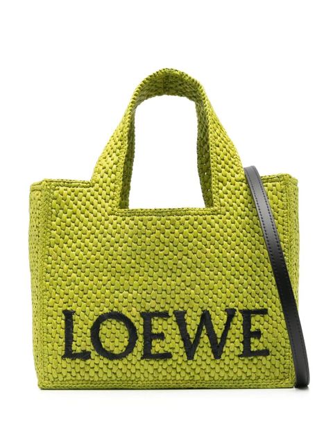 LOEWE small Loewe Font tote bag - Green - zdjęcie produktu nr 1