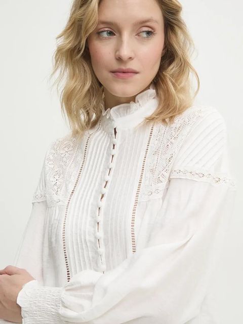 Answear.LAB koszula damska kolor biały regular ze stójką - zdjęcie produktu nr 2