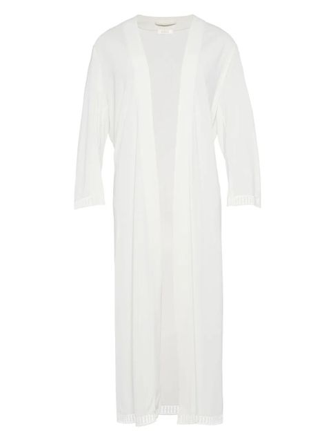 ERES Violette lace trim robe - White