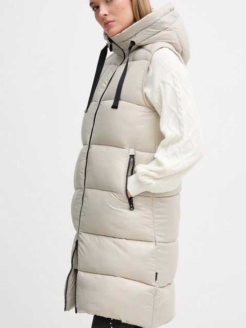 Save The Duck bezrękawnik IRIA kolor beżowy przejściowy D80302W.LOVE21