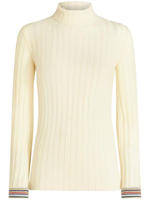 ETRO ribbed-knit striped-edge jumper - White - zdjęcie produktu nr 1