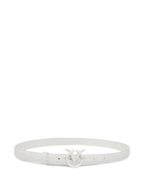 PINKO thin colour-block Love Birds leather belt - White - zdjęcie produktu nr 1
