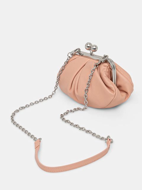 Weekend Max Mara torebka skórzana PRATI kolor różowy 2615511164600