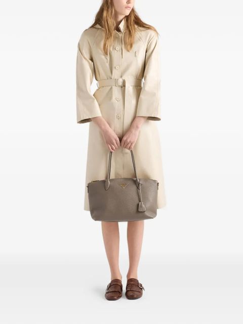 Prada large leather tote bag - Grey - zdjęcie produktu nr 2