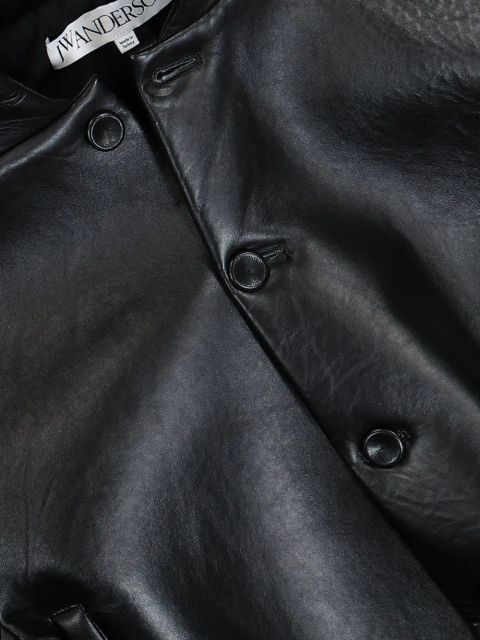JW Anderson leather cropped jacket - Black