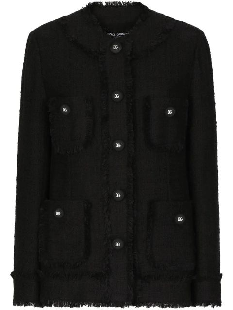 Dolce & Gabbana single-breasted tweed jacket - Black - zdjęcie produktu nr 1