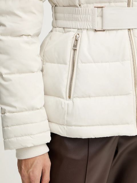 Morgan kurtka puchowa kolor beżowy zimowa GAMONI