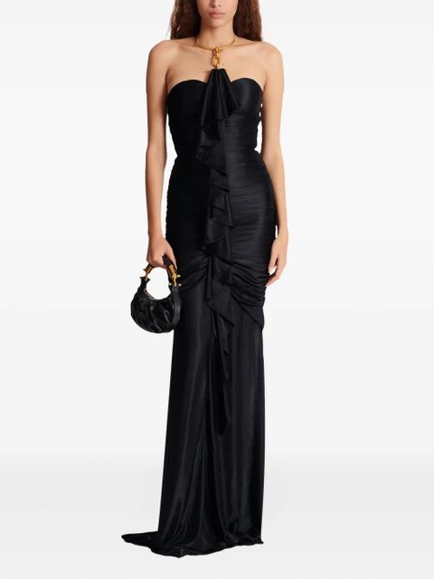 Balmain draped-bustier dress - Black - zdjęcie produktu nr 2