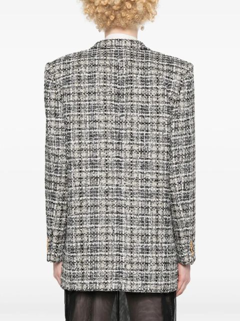 Alessandra Rich double-breasted tweed blazer - White