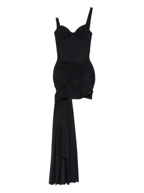 Balenciaga ruched midi dress - Black