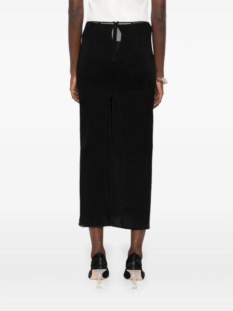 WARDROBE.NYC ribbed midi skirt - Black