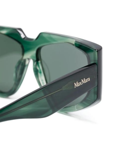 Max Mara Eyewear oversize-frame sunglasses - Green - zdjęcie produktu nr 2