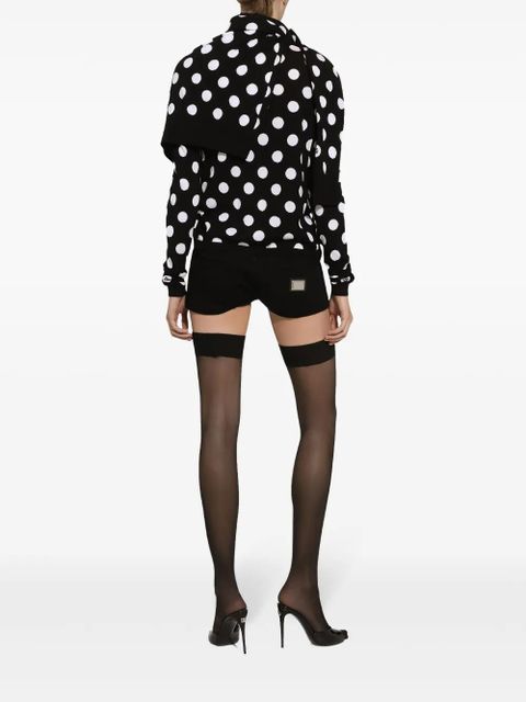 Dolce & Gabbana polka dot-pattern button-up cardigan - Black