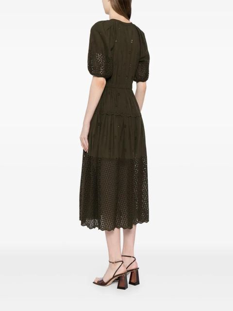 Ulla Johnson Nova cotton midi dress - Green