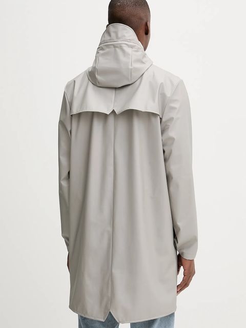 Rains kurtka 12020 Long Jacket kolor szary przejściowa 12020