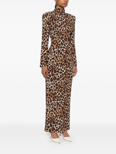 Rowen Rose leopard-print maxi dress - Brown