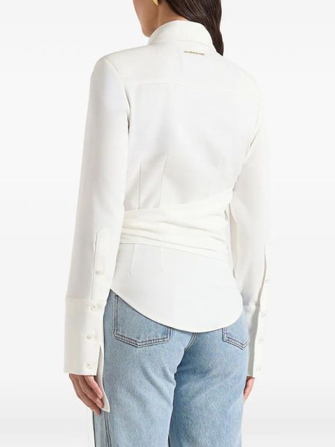 Manière De Voir Fia wrap shirt - White