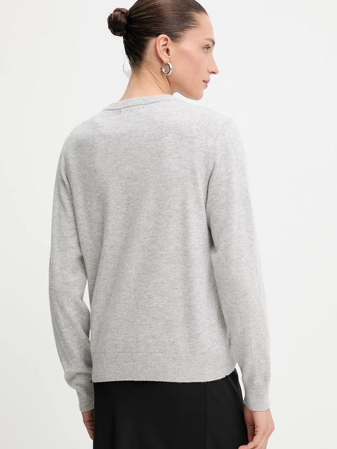 Answear.LAB sweter z wełny merino damski kolor szary lekki - zdjęcie produktu nr 2