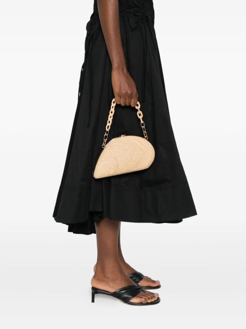 Simkhai Bridget raffia chain clutch bag - Neutrals - zdjęcie produktu nr 2