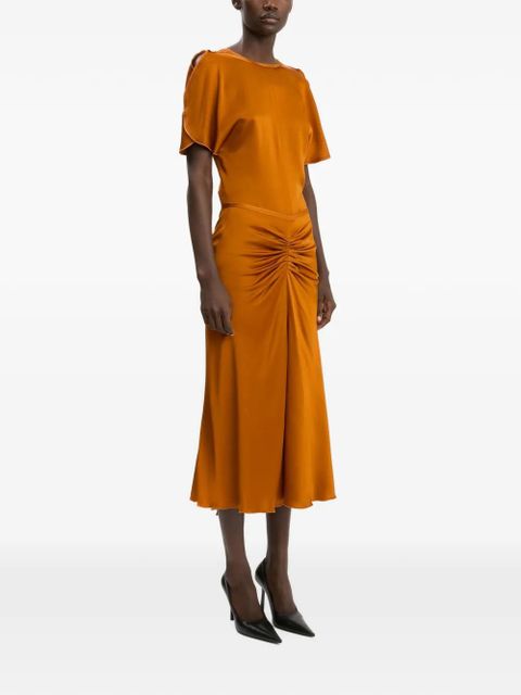 Victoria Beckham draped sleeve top - Orange