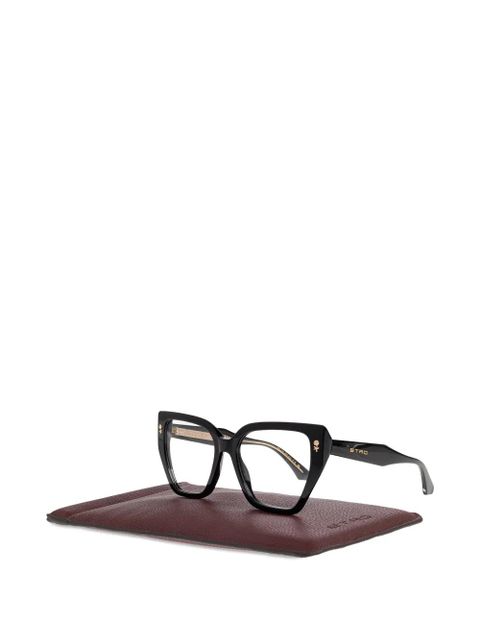 ETRO floral-embellishment cat-eye glasses - Black - zdjęcie produktu nr 2