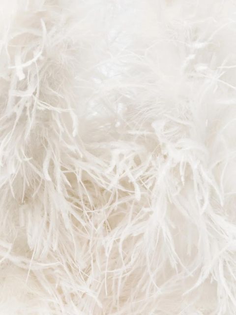 Yves Salomon feather shoulder bag - White