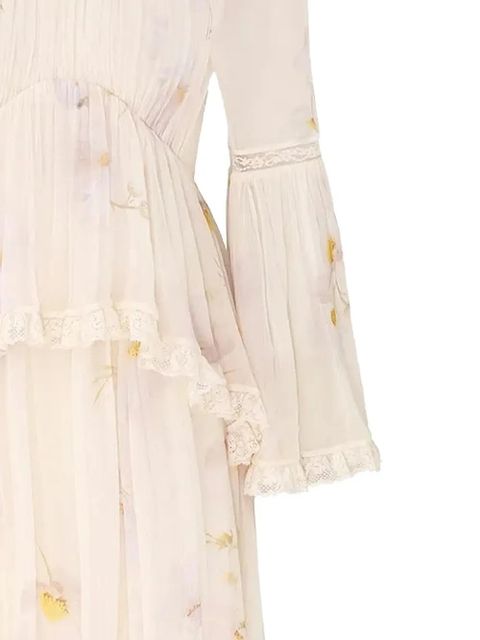 ZIMMERMANN floral lace midi dress - Neutrals - zdjęcie produktu nr 2