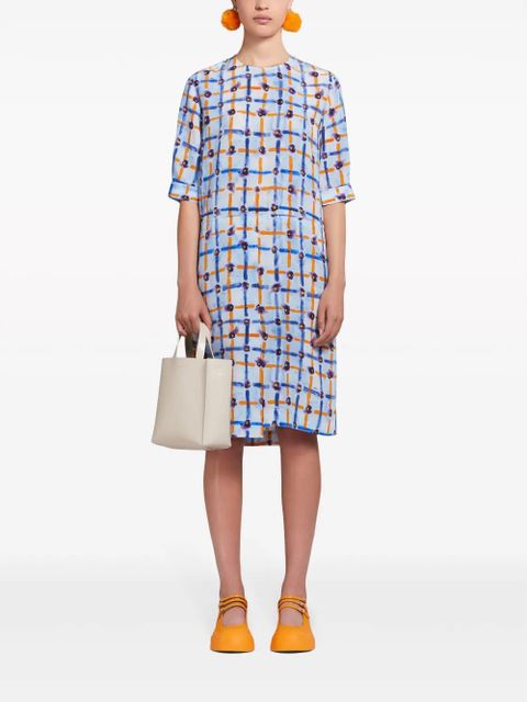 Marni mini Museo leather tote bag - Neutrals