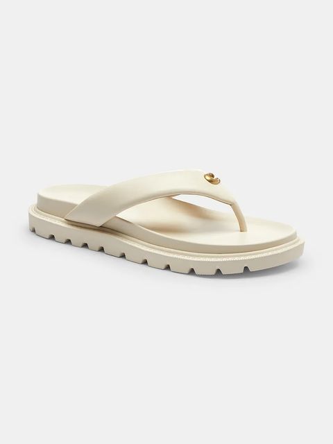 Coach japonki damskie skórzane Brynn Leather Thong Sandal - zdjęcie produktu nr 1