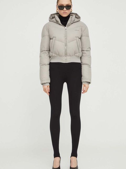 La Mania kurtka puchowa damska kolor szary zimowa - zdjęcie produktu nr 2